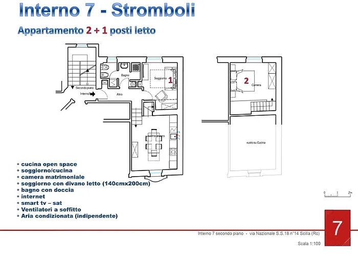 公寓 Live & Dream Stromboli - Trilocale 2 Piano 希拉